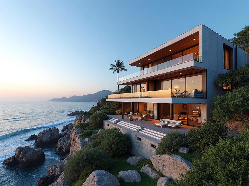Oceanfront mansion in Malibu